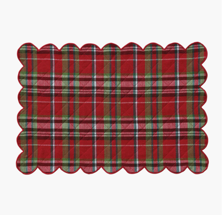 Quilted Placemat - Classic Holiday Plaid