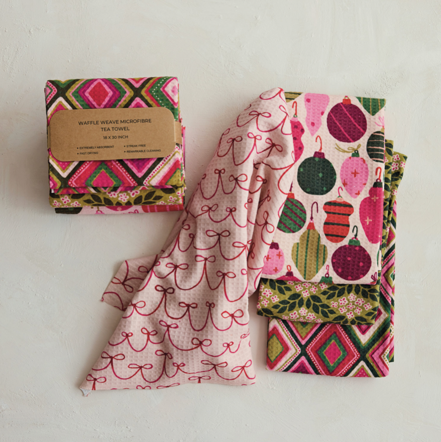 Retro Holiday Microfibre Tea Towel - 4 Styles
