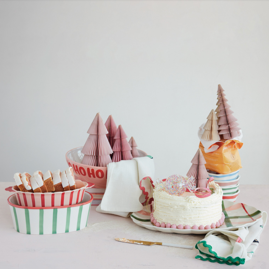 Merry & Striped Stoneware Baker