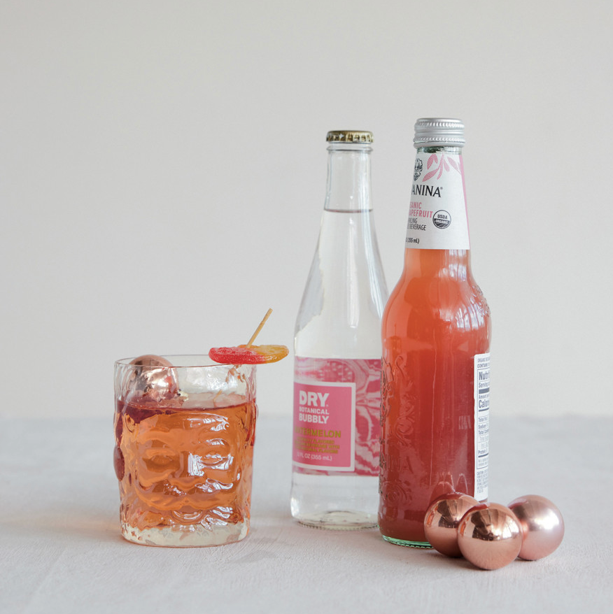 Amber Santa Drinking Glass