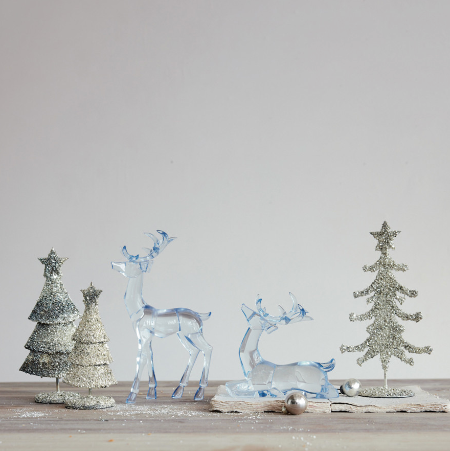 Translucent Blue Acrylic Deer - 2 Sizes
