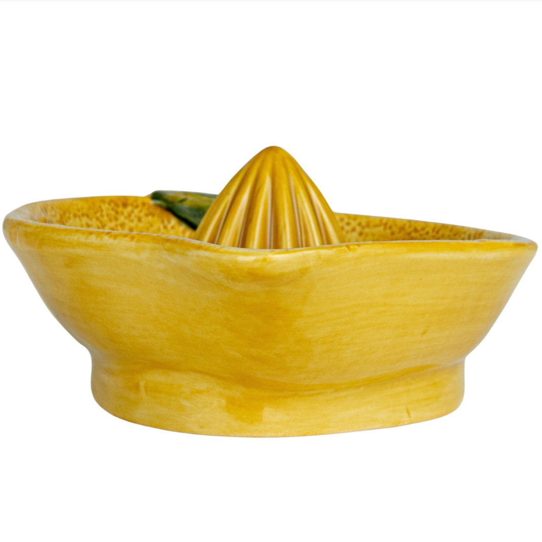Hand-Painted Lemon Stoneware Juicer