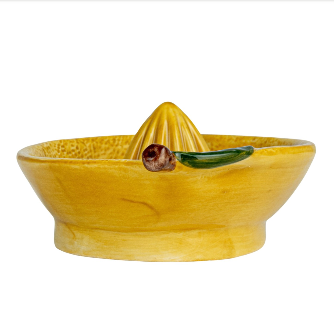 Hand-Painted Lemon Stoneware Juicer