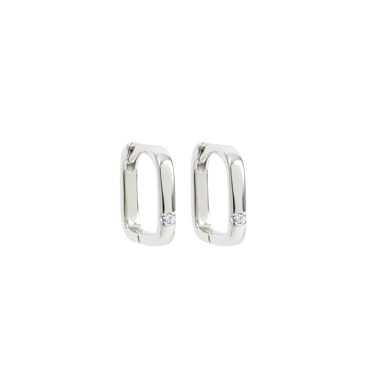 Square CZ Huggies