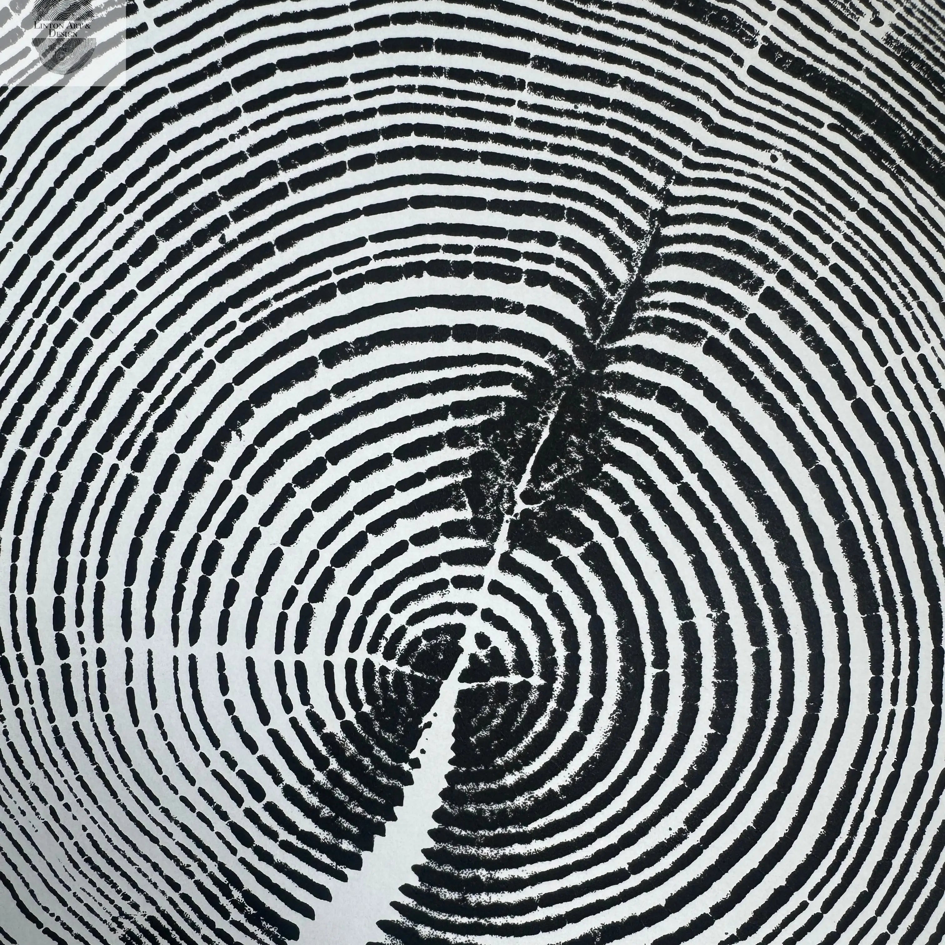 White Pine Tree Ring Impression – Taylor County, WI – 18x24 Signed Artwork