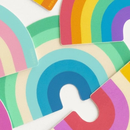 Get ready to show off your pride with these Retro Style Gay (MLM) Rainbow Stickers! Made with durable vinyl, these stickers are perfect for decorating laptops, water bottles, and more. Show your support for the gay community with this fun and colorful accessory. Size: 2.75"