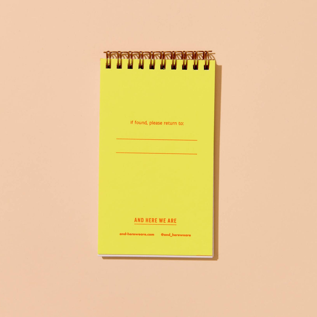 Red Stripe Letterpress Spiral Notebook