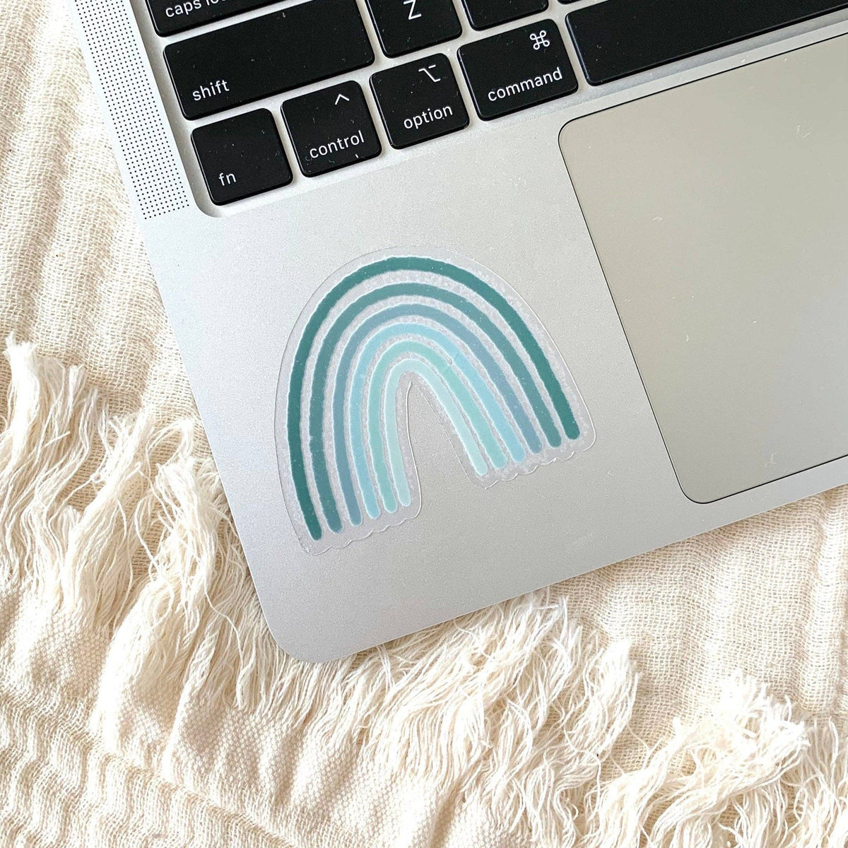 Clear Blue Rainbow Sticker