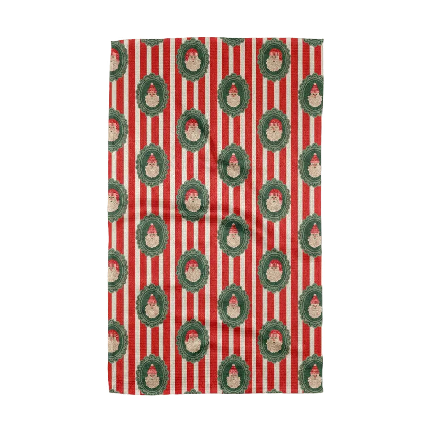 Striped Santa Tea Towel