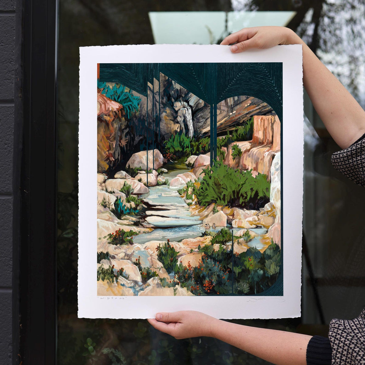 Magnificent rock formatins, tumbling water, and lush greenery.