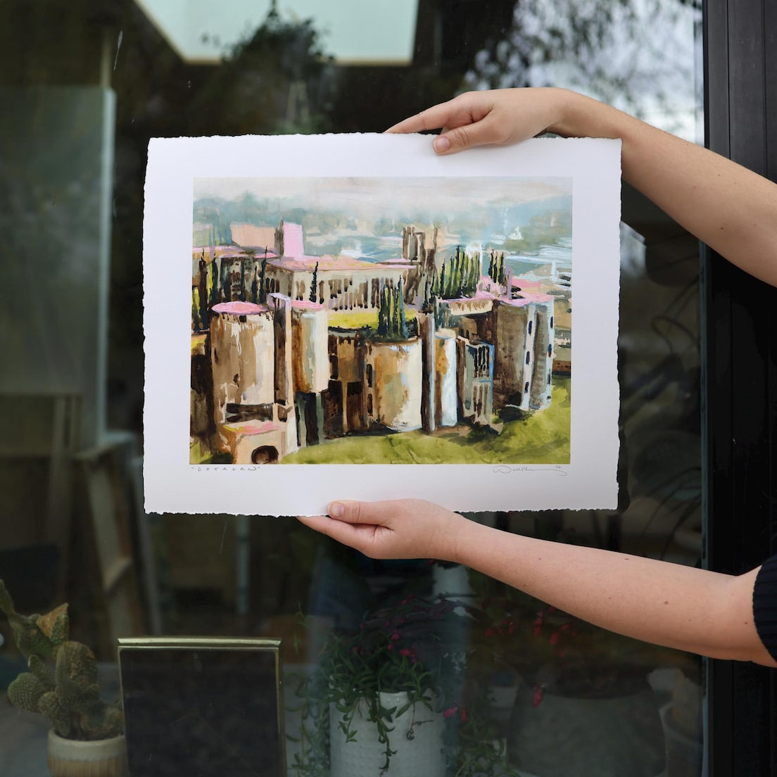 A visually interesting architectural scape.
