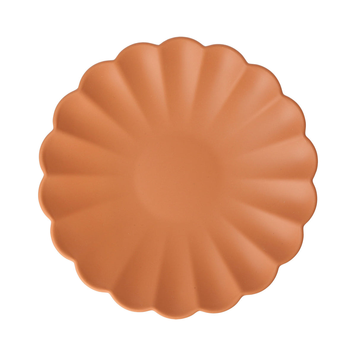 Earthy Small Reusable Bamboo Plates - Rust