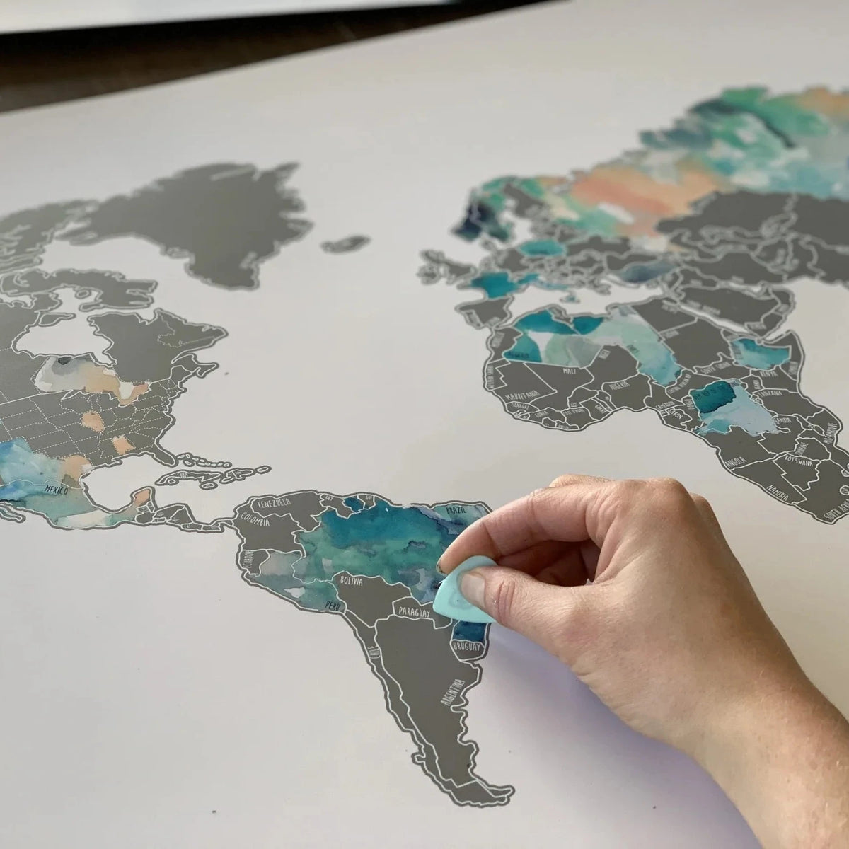 scratch off world map