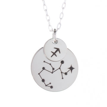 Layered Zodiac Constellation Necklace - DarkStar Jewelry
