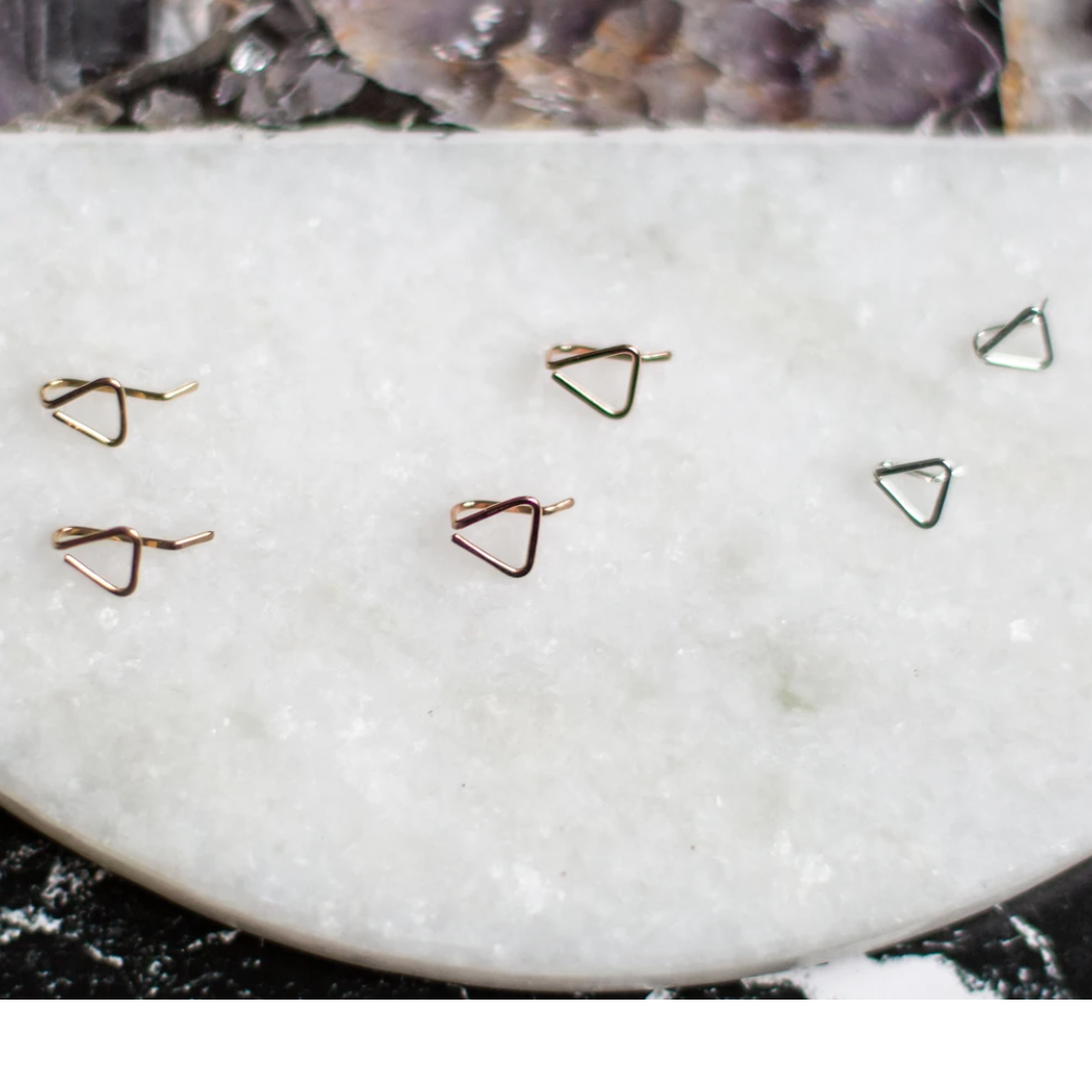 Triangle Bobby Pin Earrings