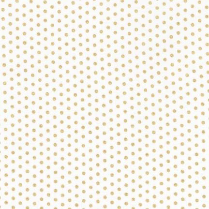 The Sylvie Vintage Shirt- Shimery Gold Polka Dots - SALE