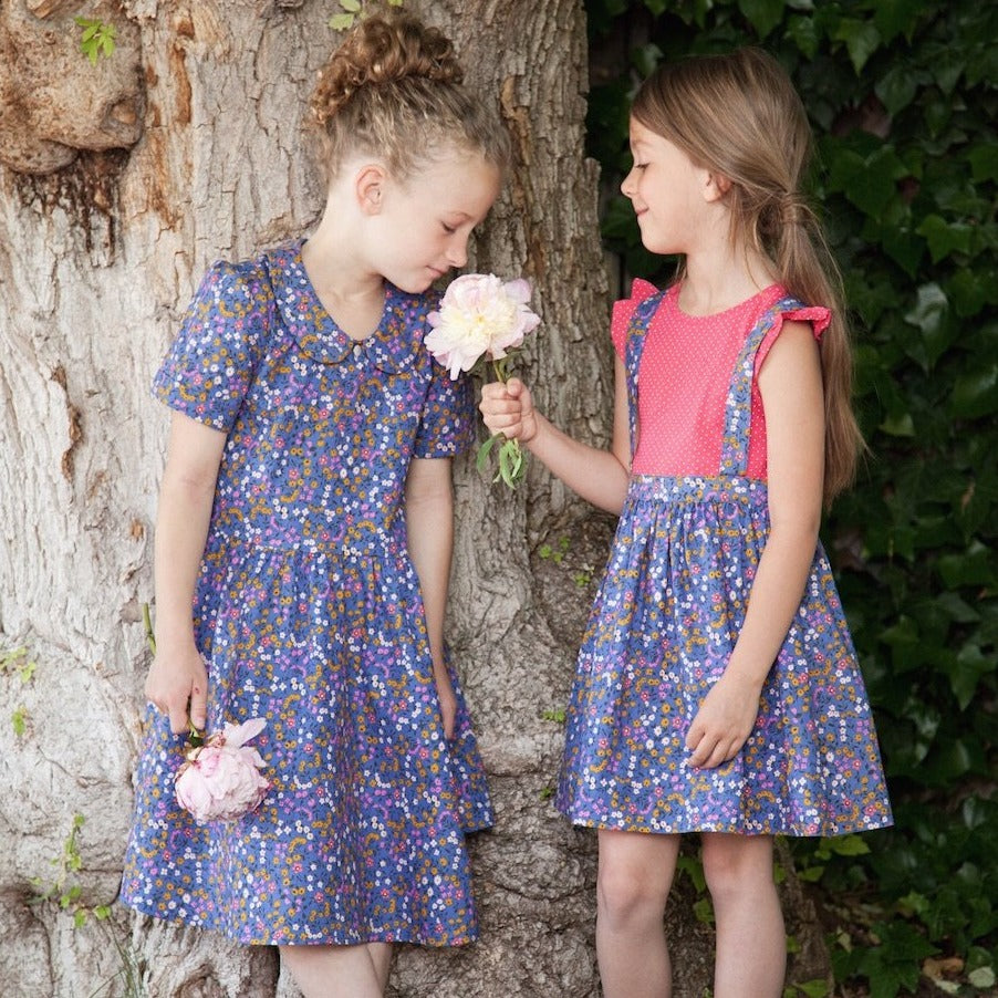 The Ida Dress- Periwinkle Flowers