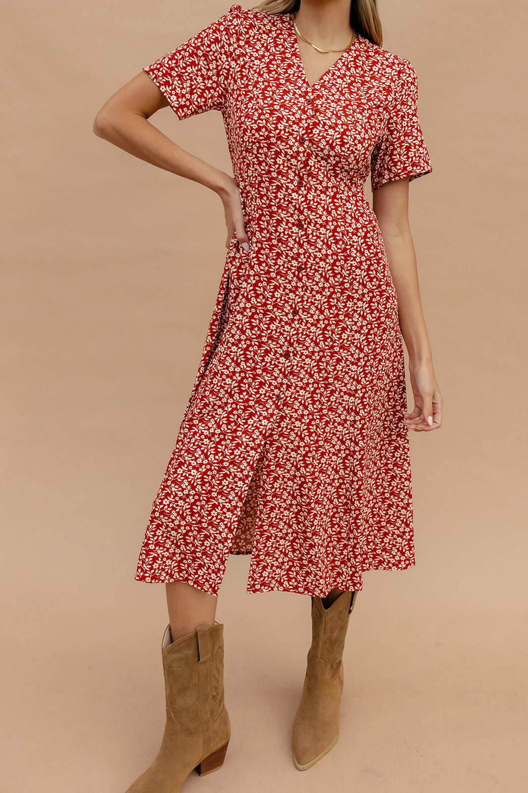 Janie Button Down Floral  Dress