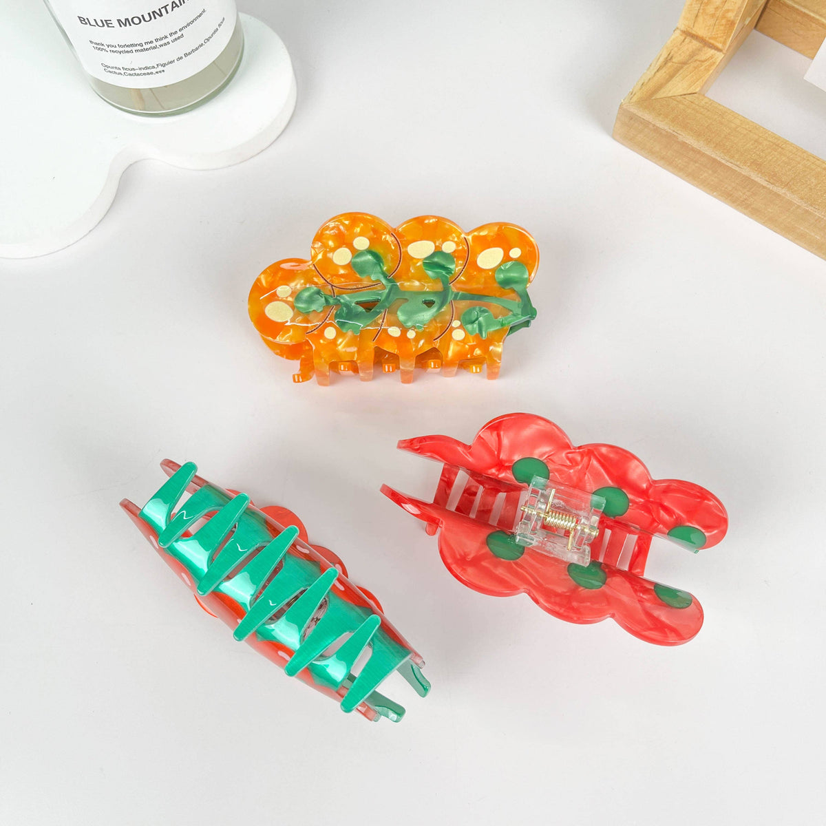 Cherry Tomato Hair Claw Clip: Red & Pink