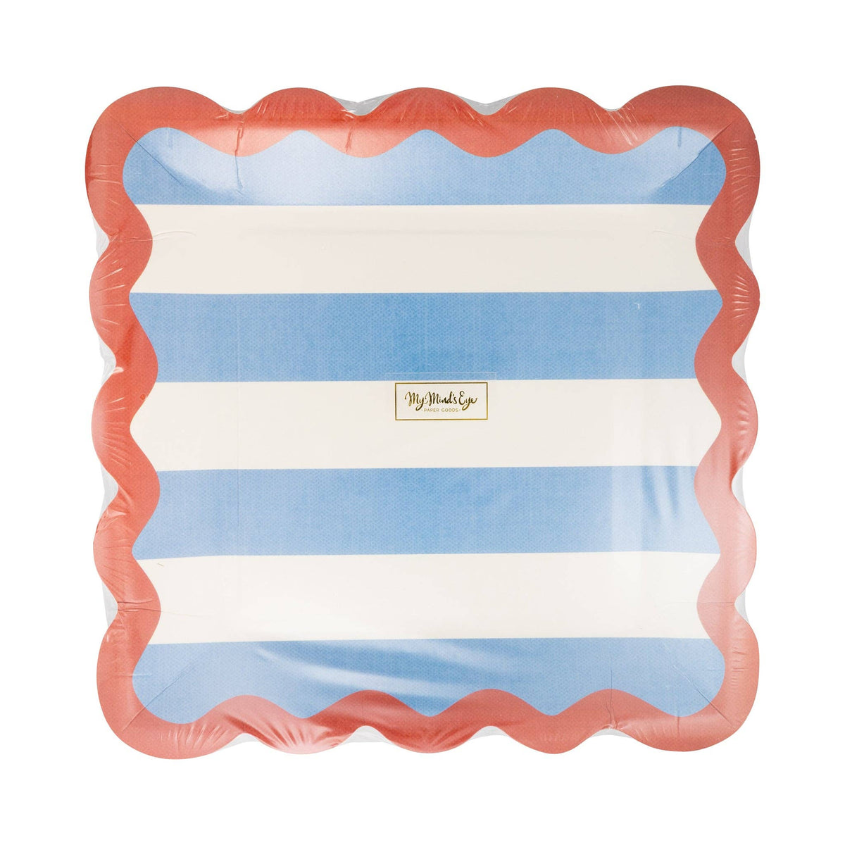 Hamptons Stripes Ric Rac Trim Paper Plate