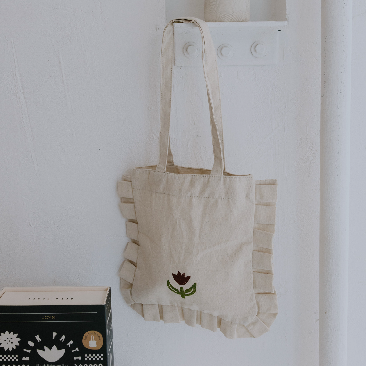 Block Printing Set - Tulip Ruffle Canvas Tote