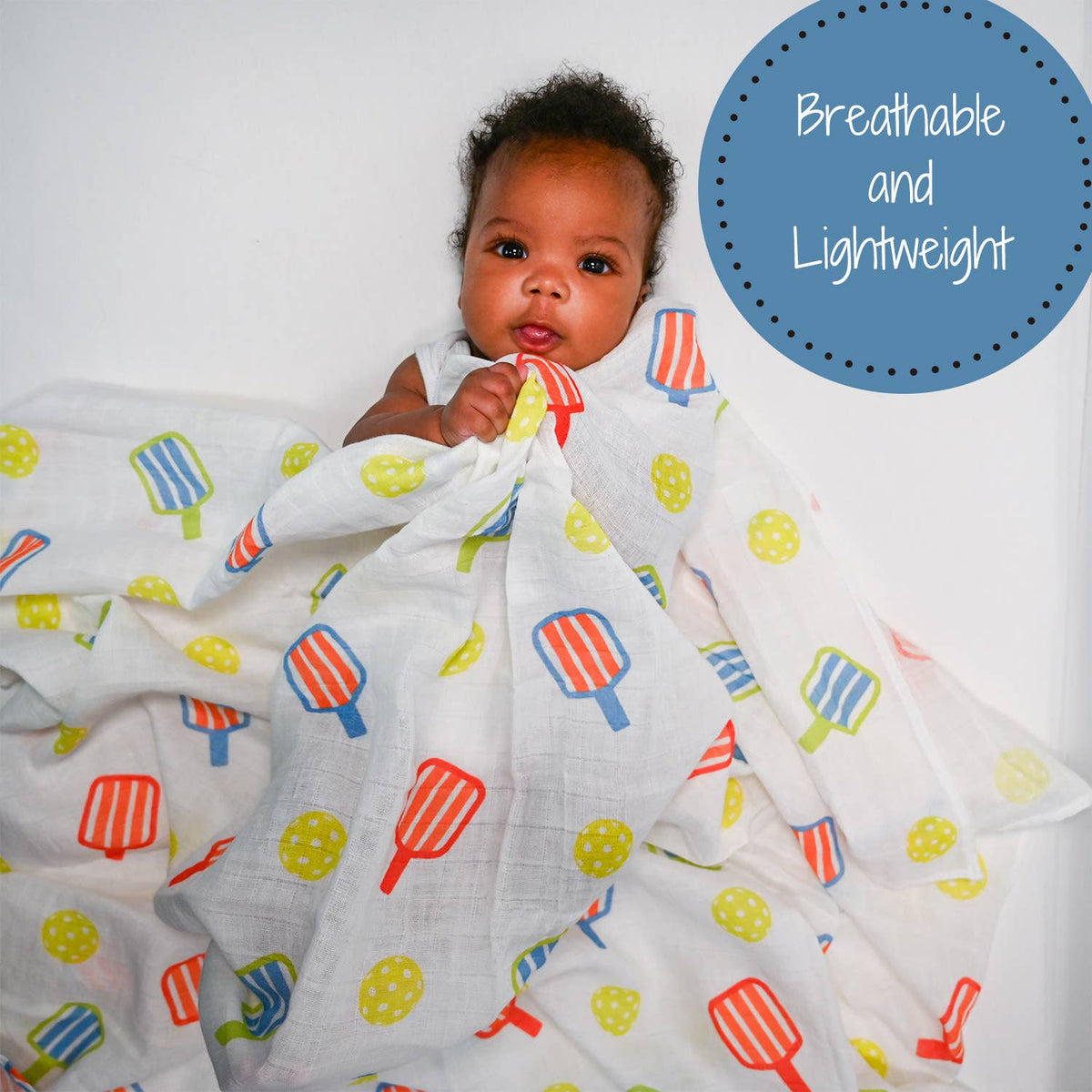 Baby Muslin Swaddle Blanket 47x47 I Have Pickleball