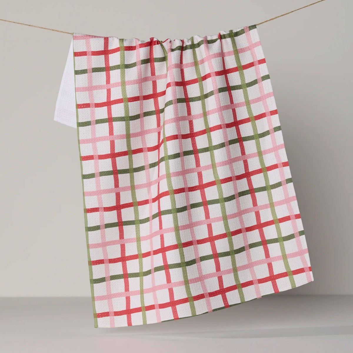 Festive Plaid Tea Towel