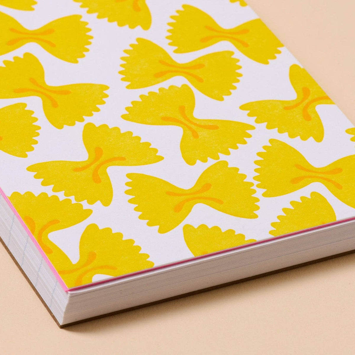 Farfalle Bow Pasta Letterpress Spiral Notebook