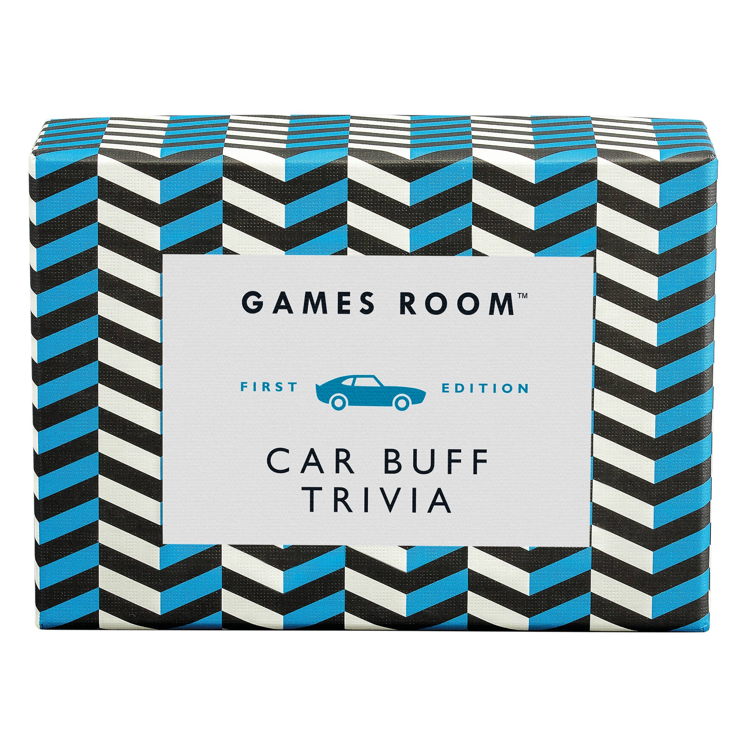 Rev your engines and let the quiz begin! Put your knowledge of all things car to the test with this Car Buff Trivia from Games Room. Wow your friends with your wisdom and answer multiple choice questions like "What car did The Dukes of Hazzard drive in the 1980s TV series?" With 140 question cards, it's time to prepare yourself for a wild ride! Packaged in a stylish geometric print box. Full instructions included.