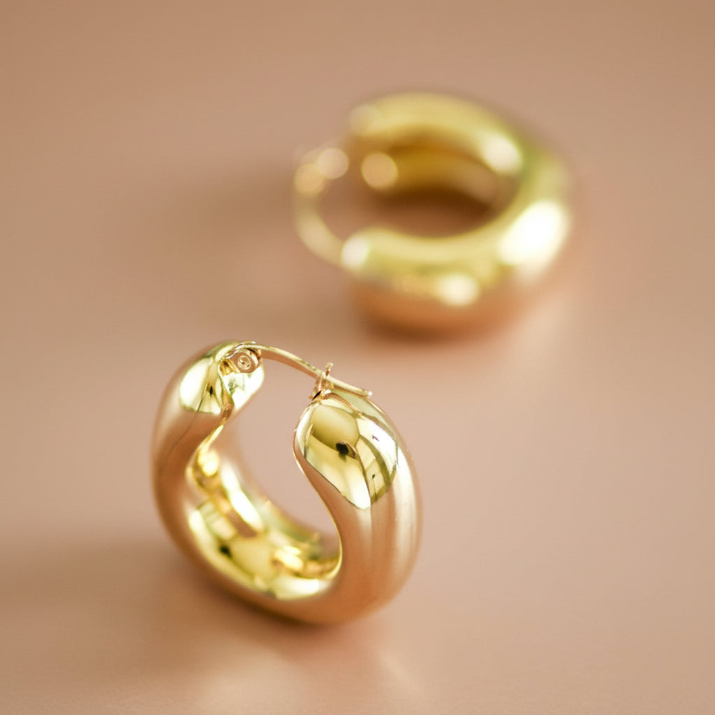Gold Bubble Hoop Earrings