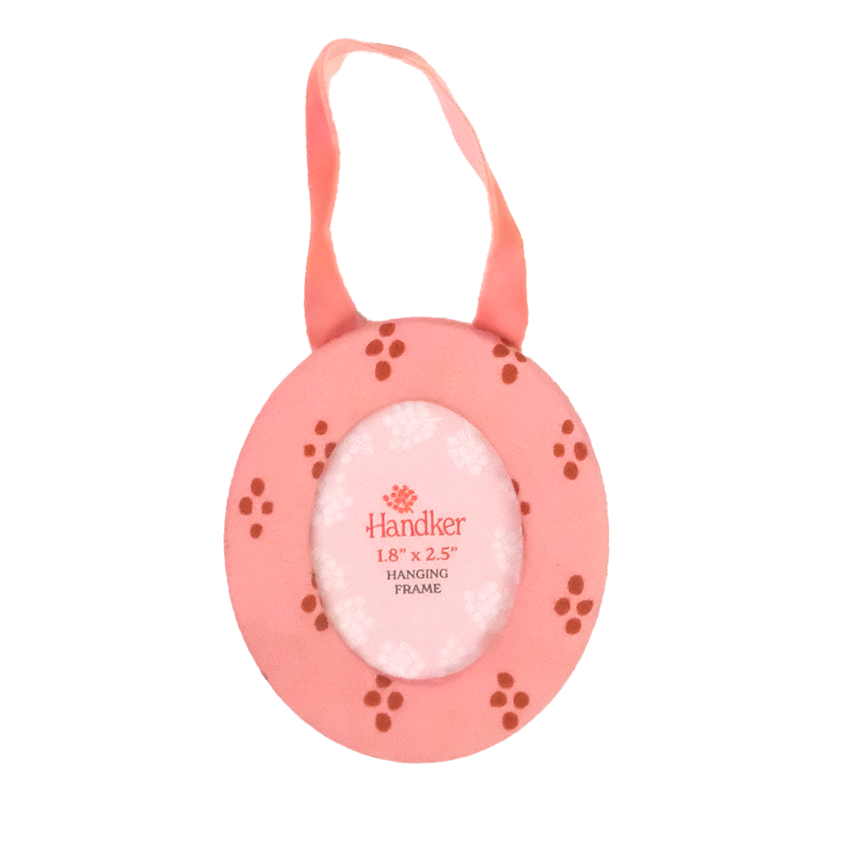 Pink Dottie Fabric Frame Ornament