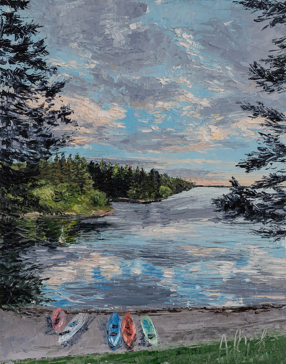 A Day on the Lake Print