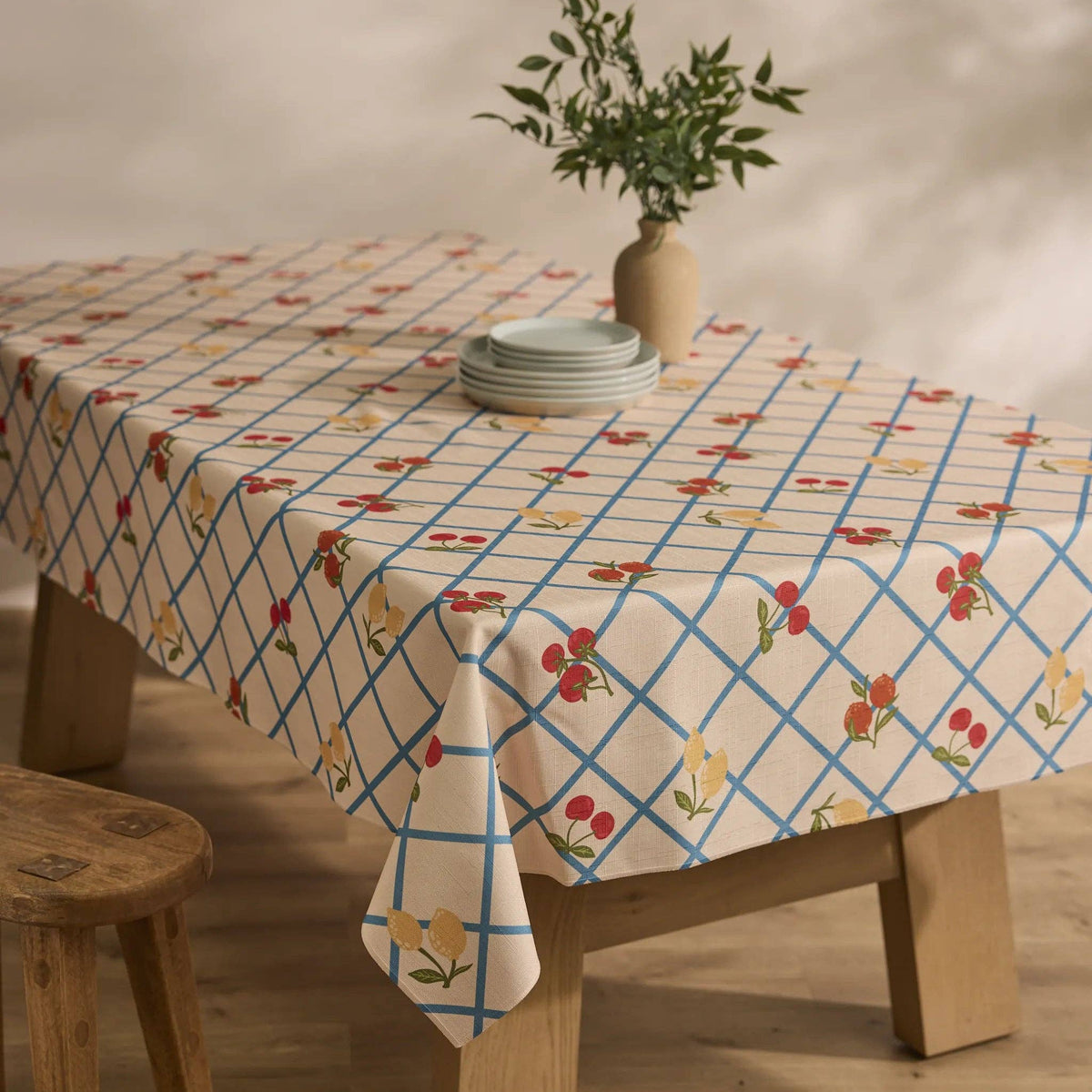 Italian Summer Grid Tablecloth
