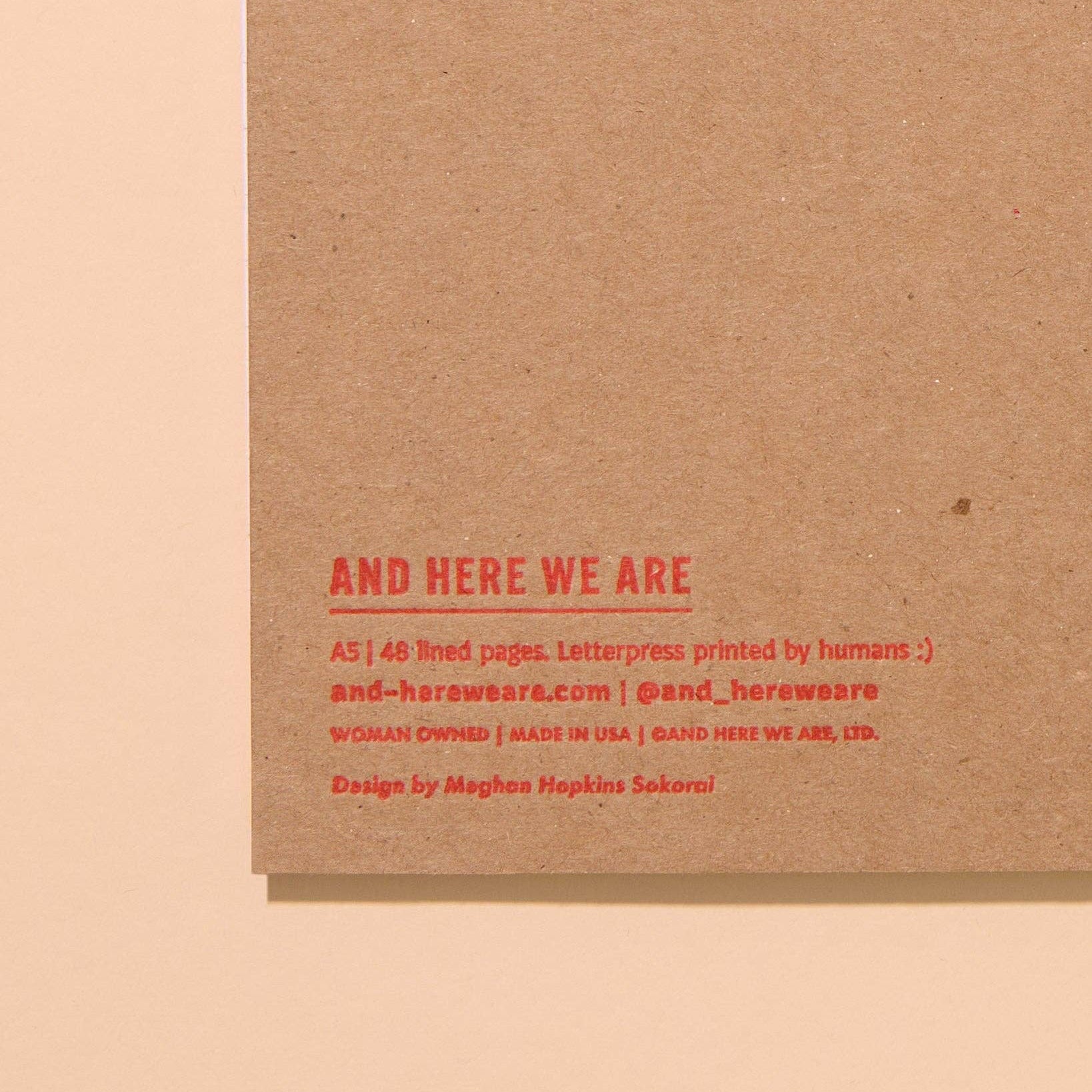 Green Olive Spiral A5 Letterpress Notebook