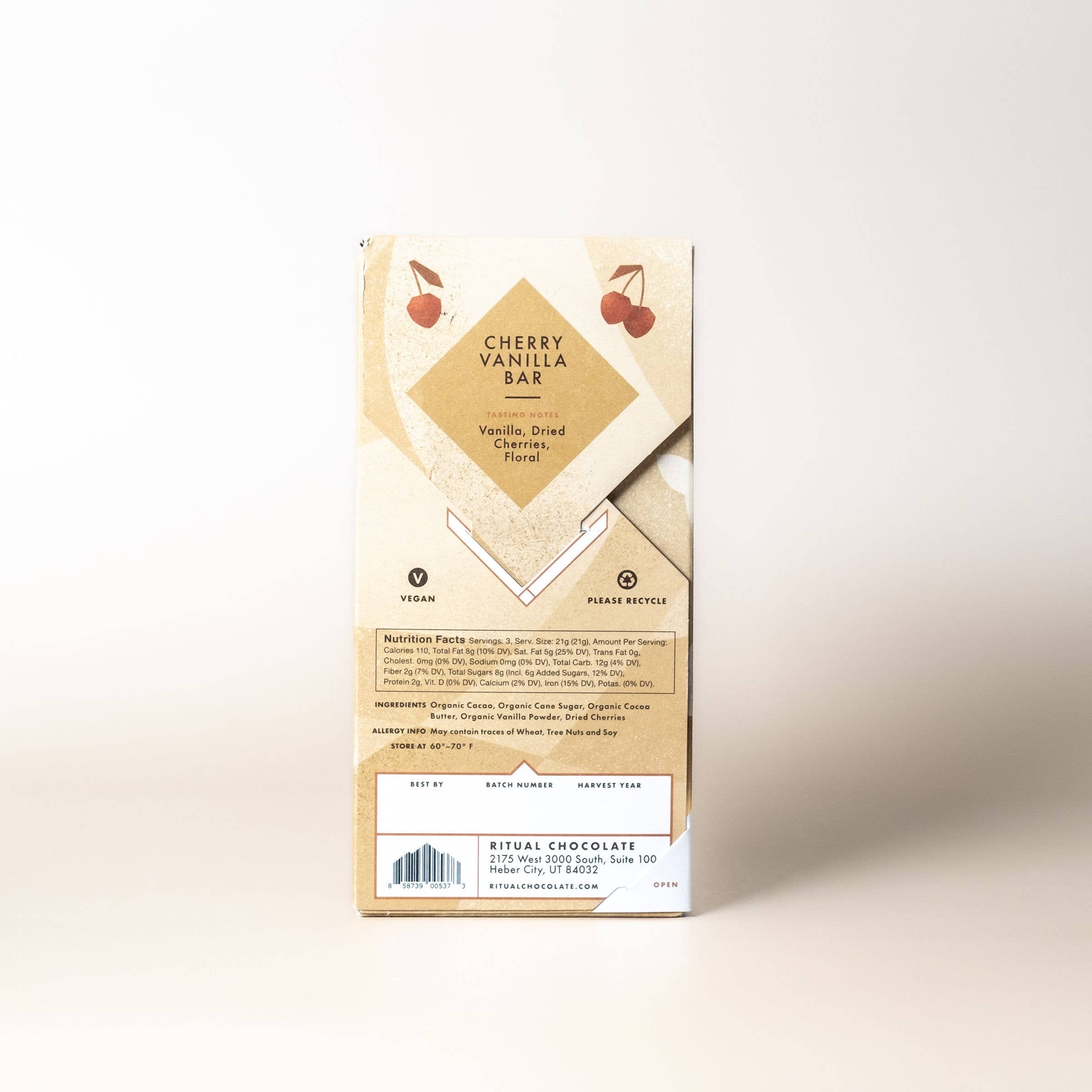 Back of Cherry Vanilla Bar