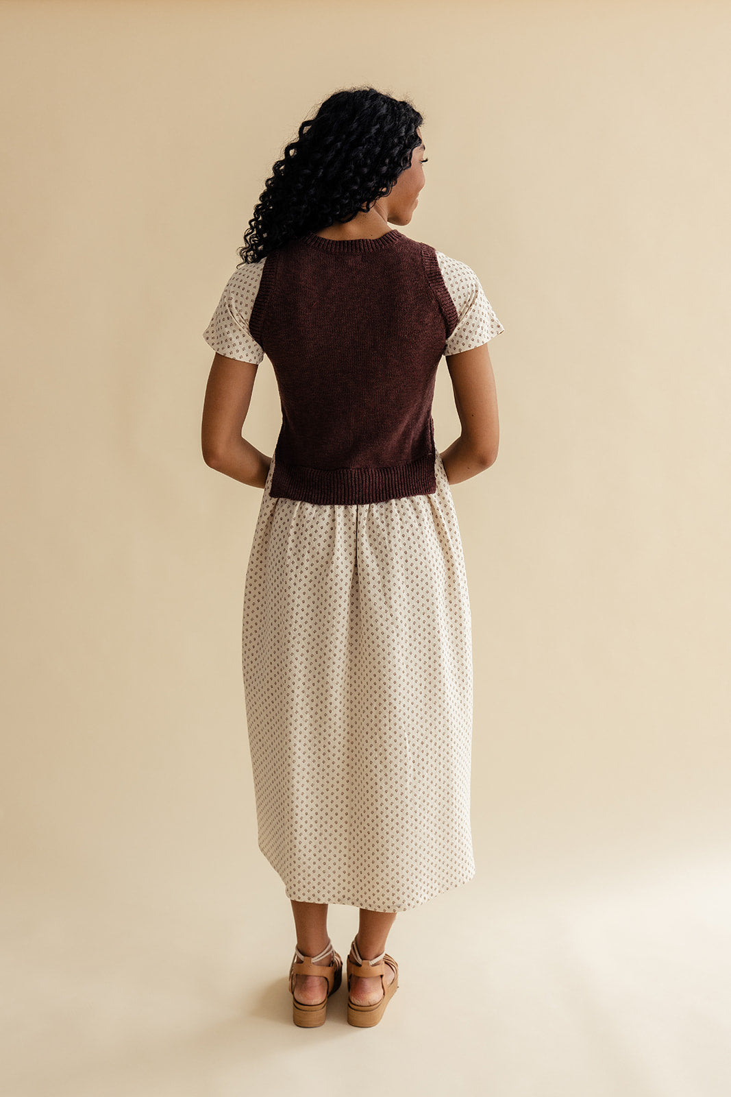 Dawn Breaks Sweater Vest Dress