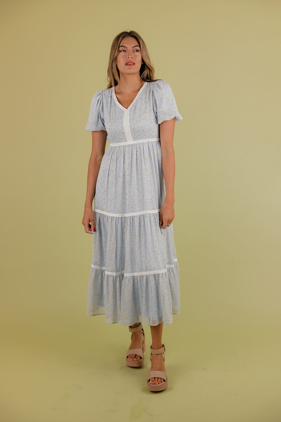 Trudy Lace Trim Dress