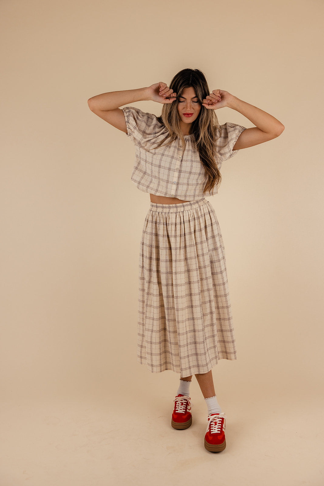 Coretta Plaid Skirt