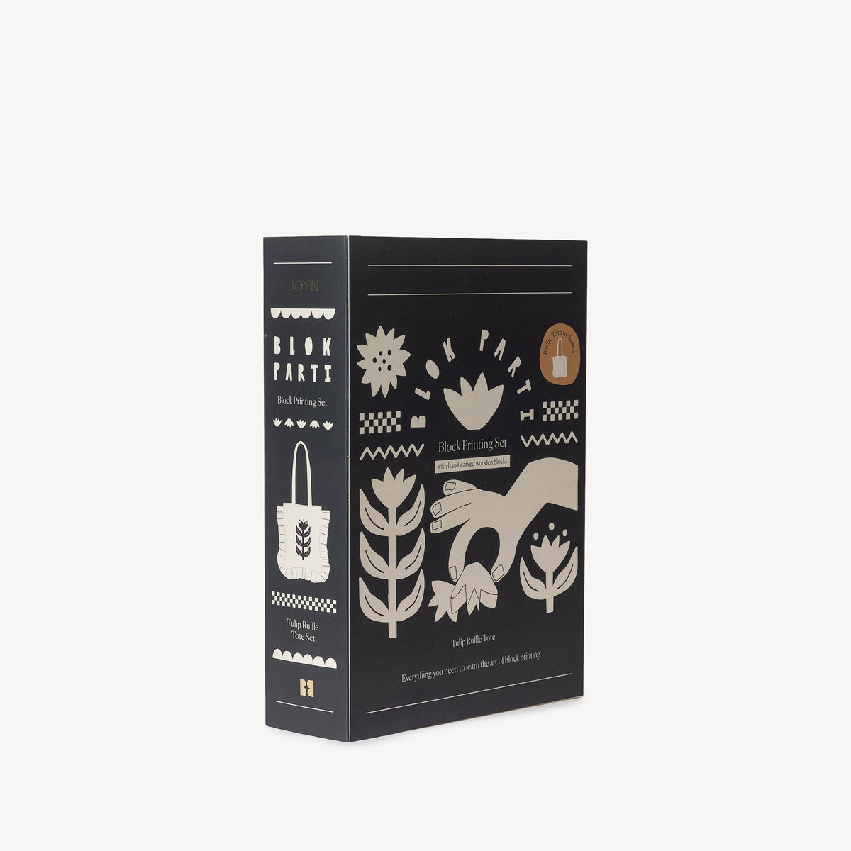 Block Printing Set - Tulip Ruffle Canvas Tote