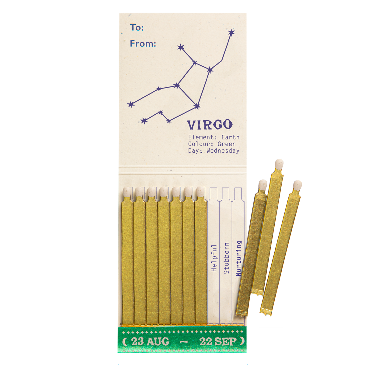 Virgo Zodiac Matchbook
