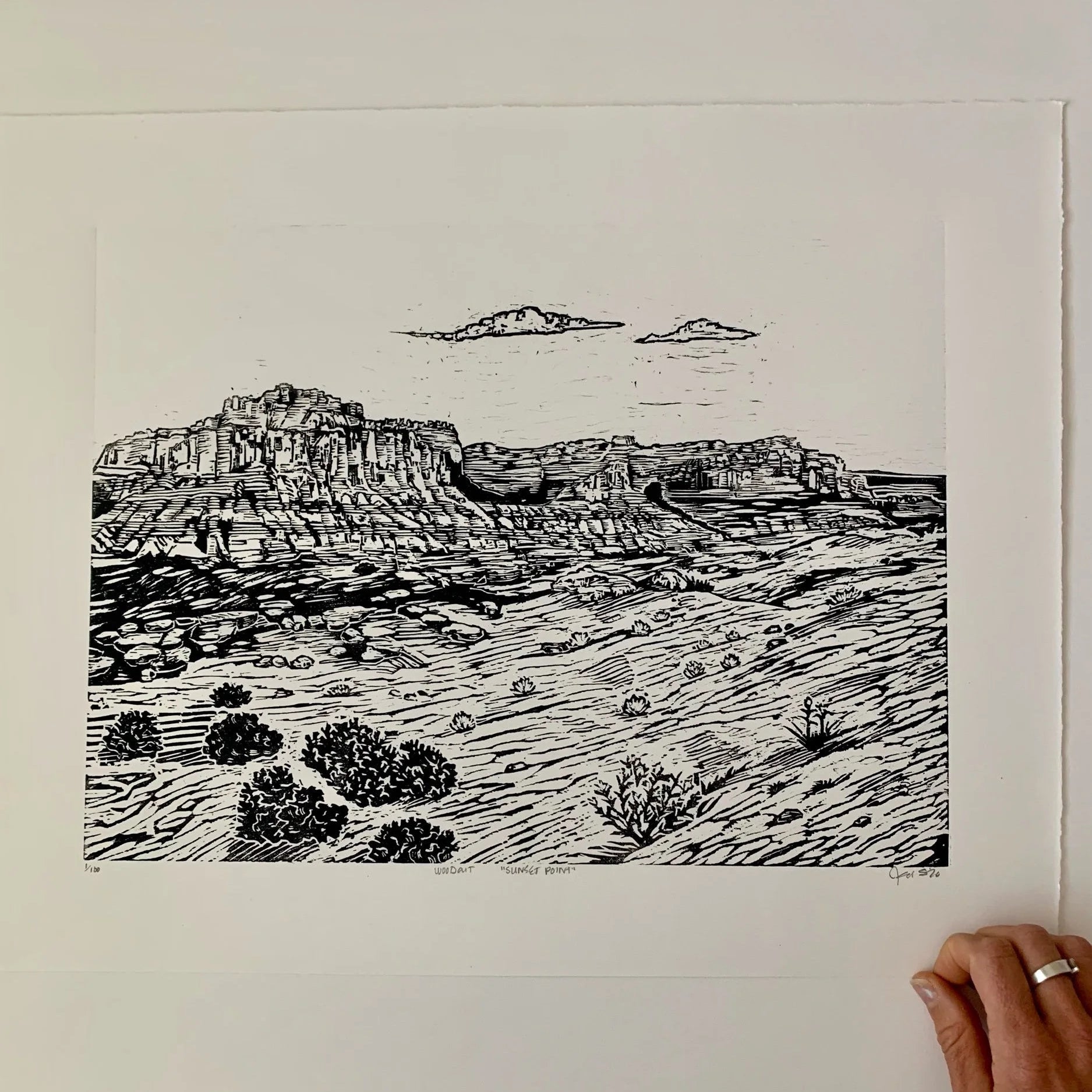 Sunset Point Print - Black and White
