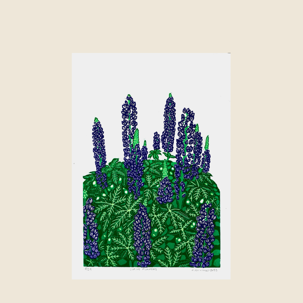 Lupine Flowers - Original Artwork - Flourish Art Show