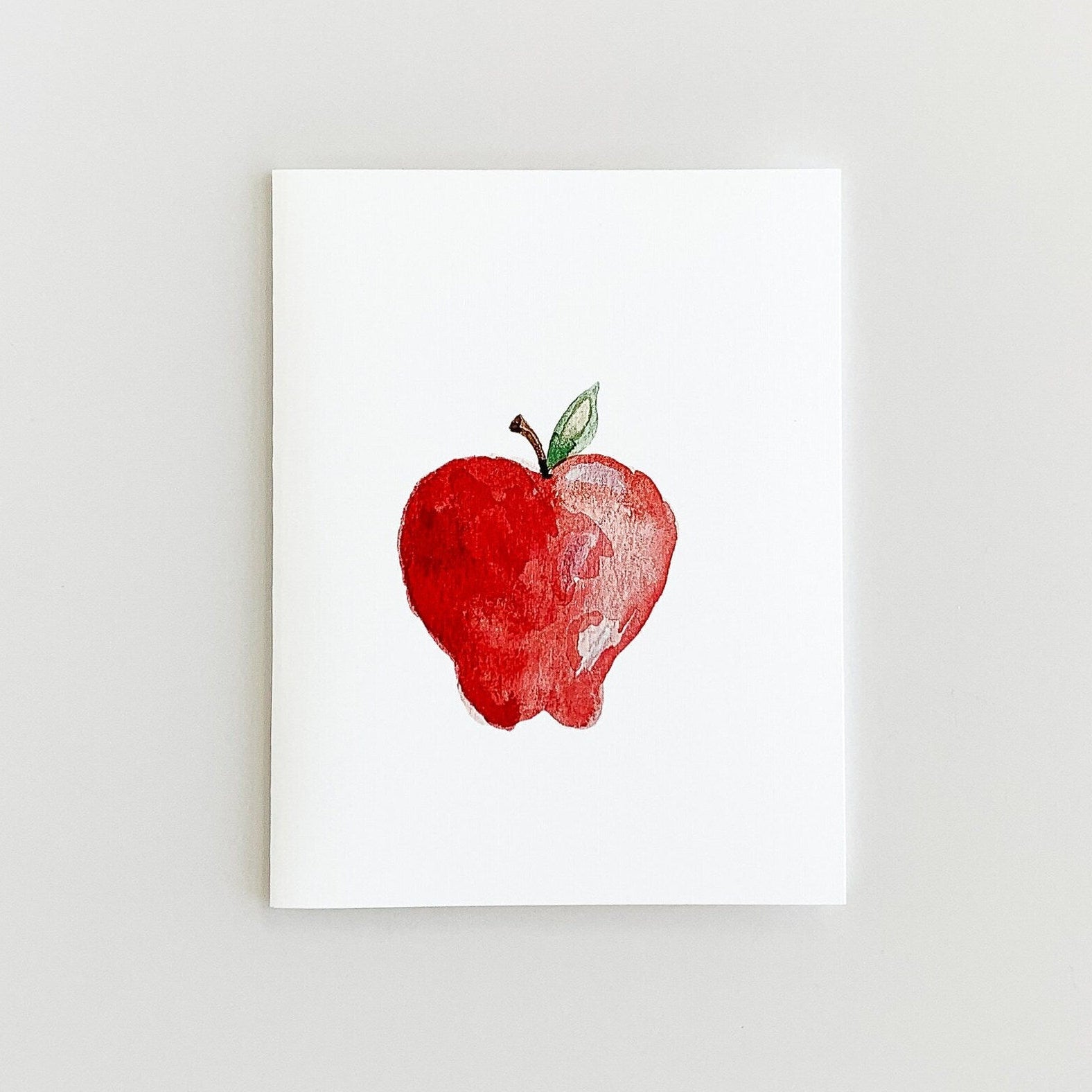 Apple Watercolor Greeting Card