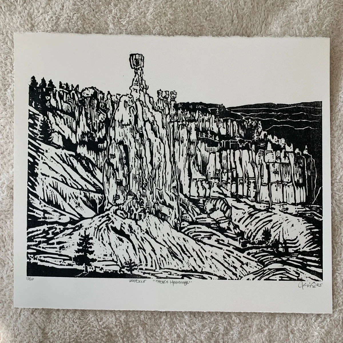 Thor's Hammer Woodcut
