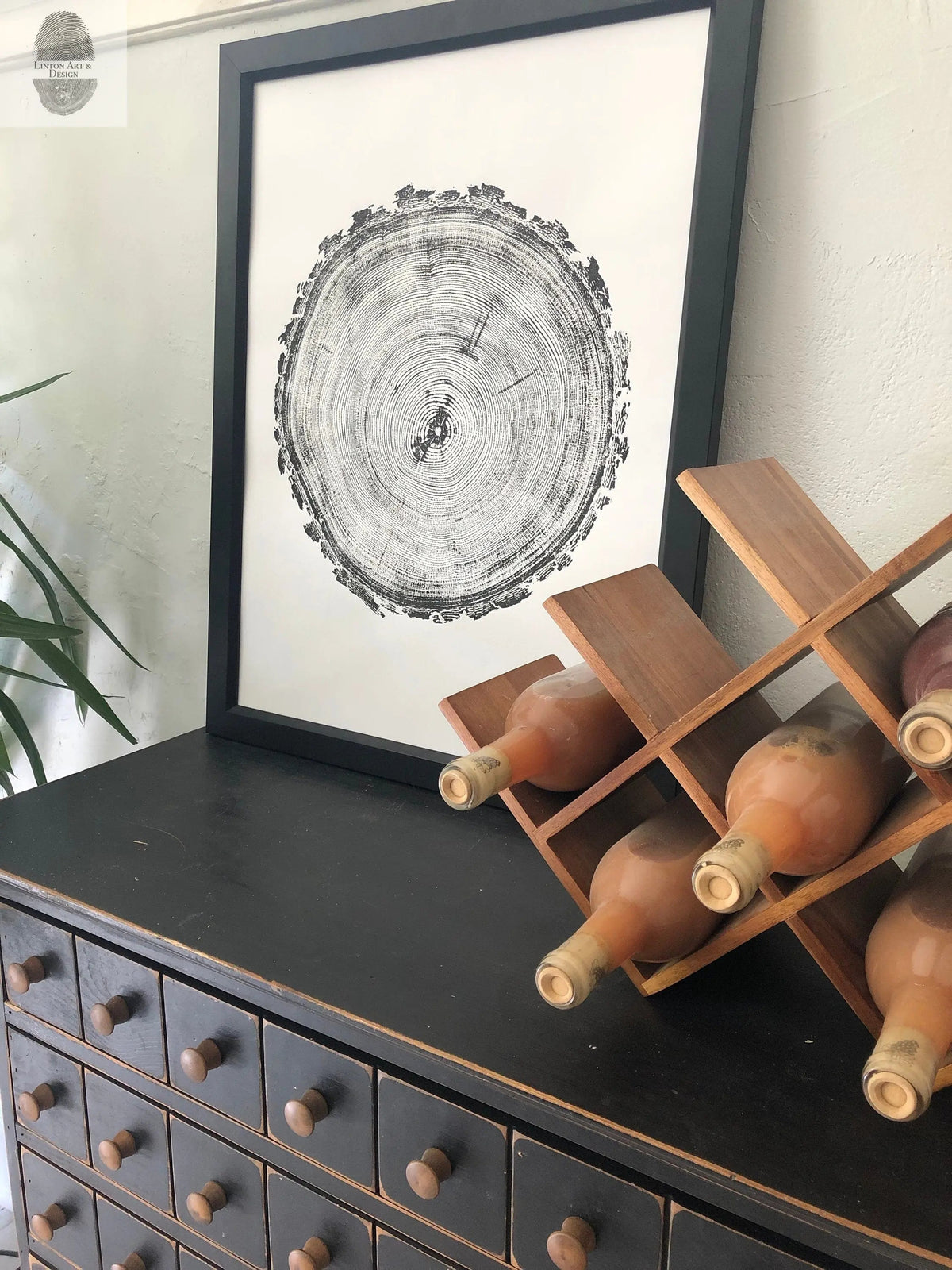 Denver Art, Rocky Mountains Tree Art, Pine Tree Art, Tree ring Print, Woodcut Print