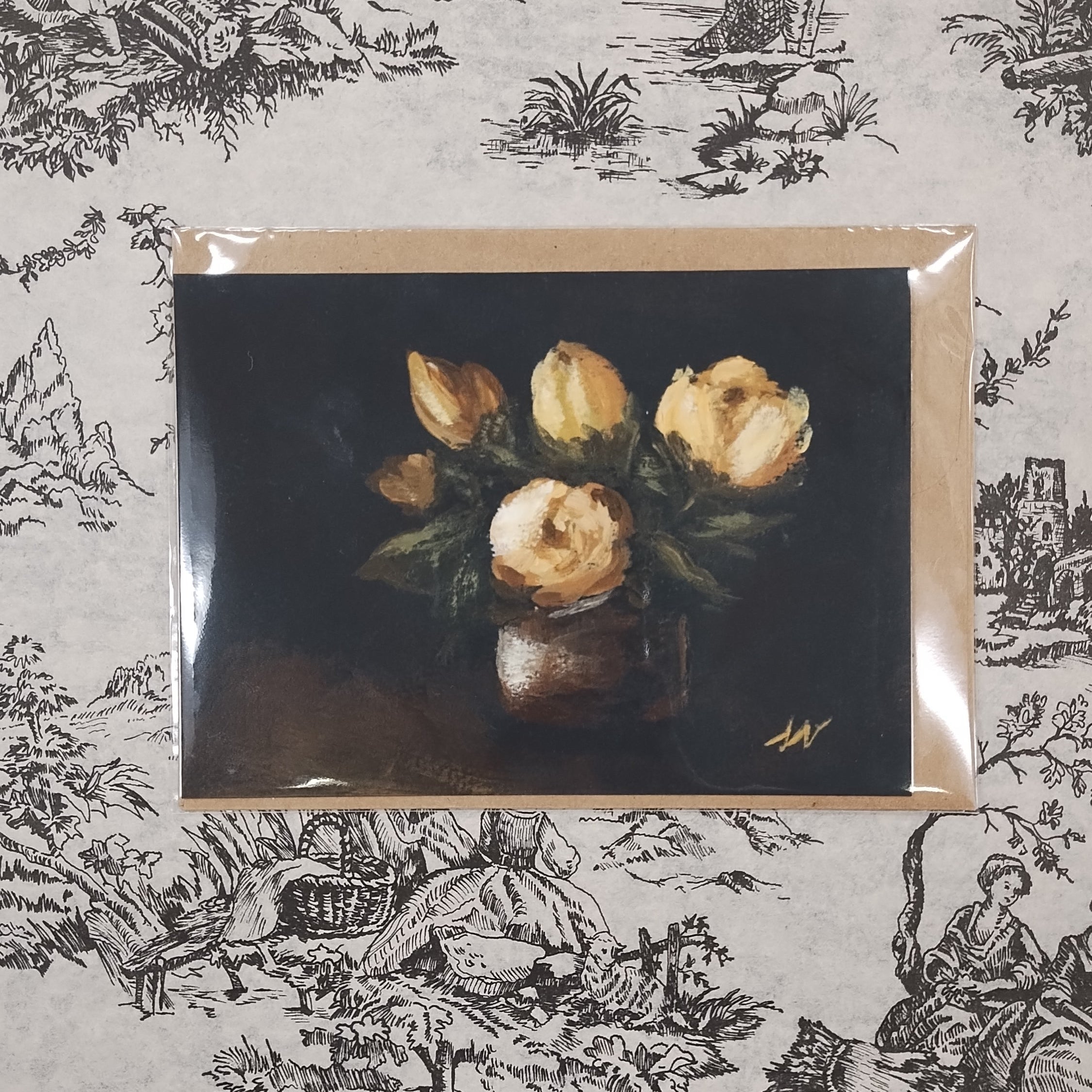 "Yellow Rose Study II" card