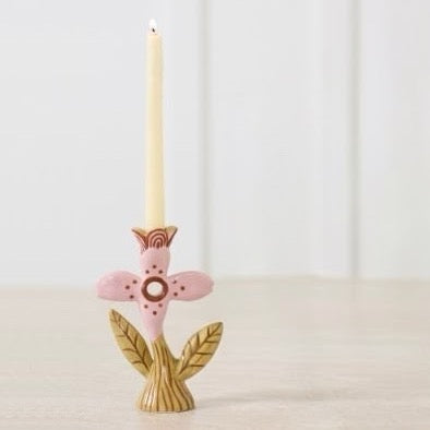 Soft Petal Candleholder - Pink Flower