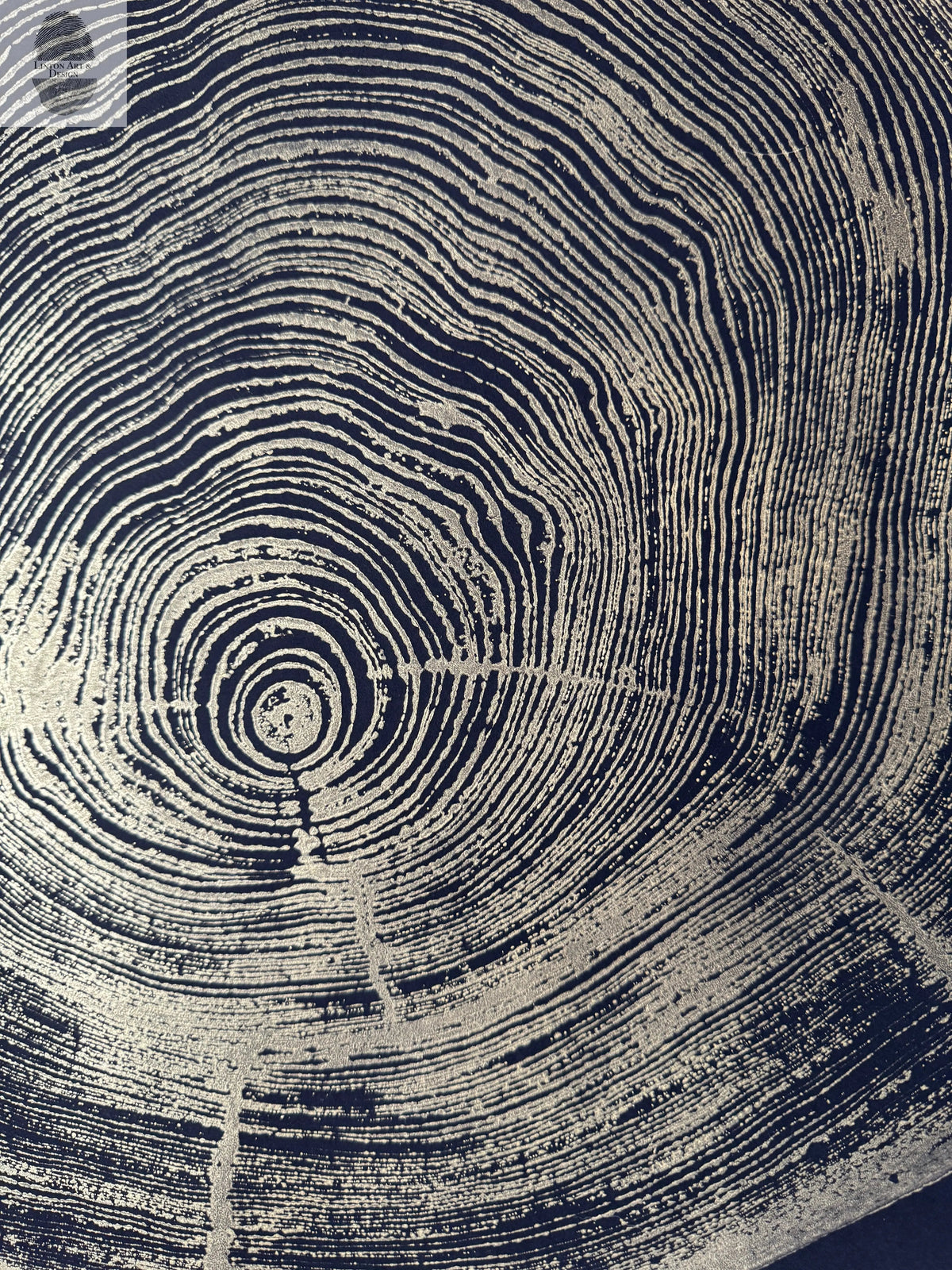 San Francisco Redwood Gold and Black - 36x48 Inches