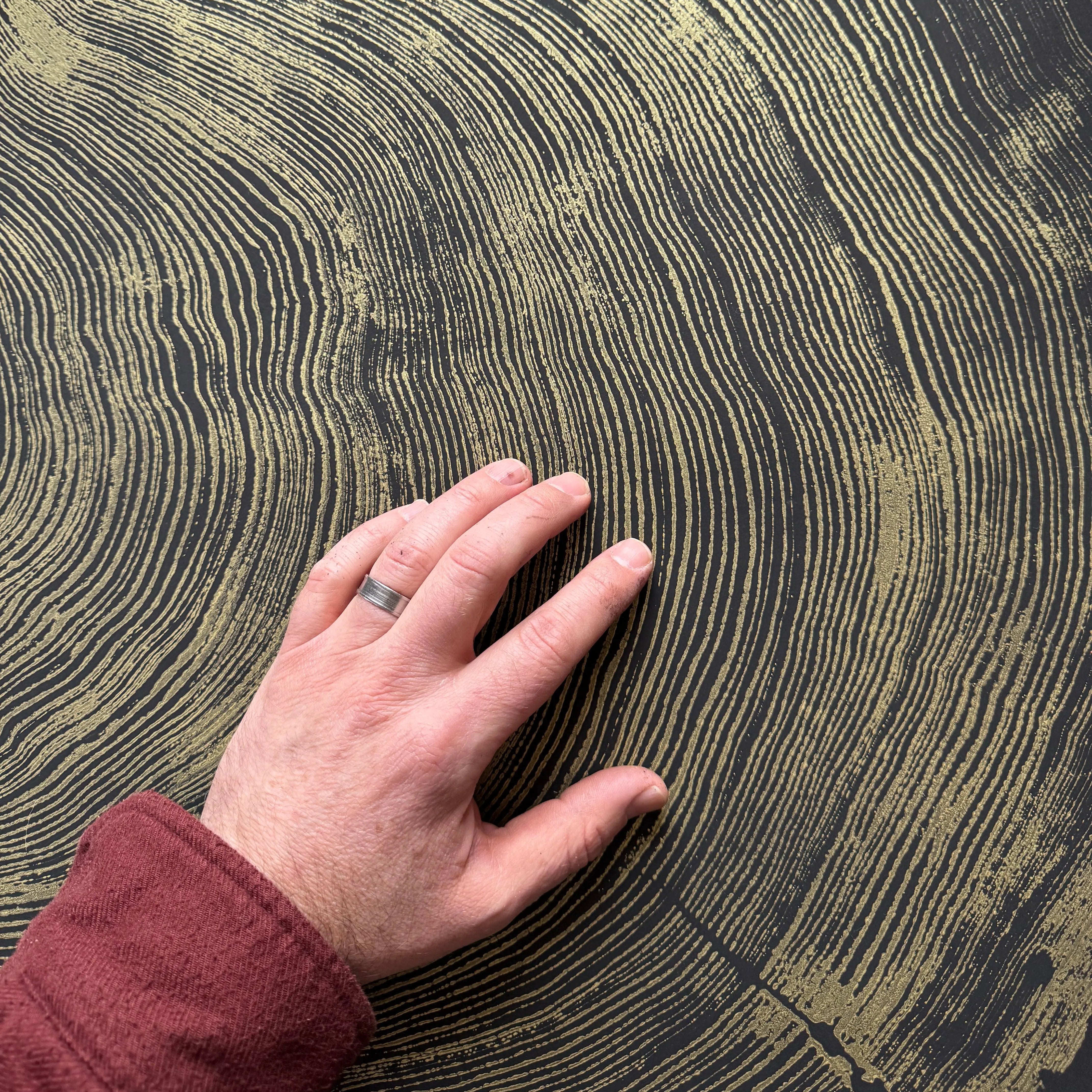San Francisco Redwood Gold and Black - 36x48 Inches