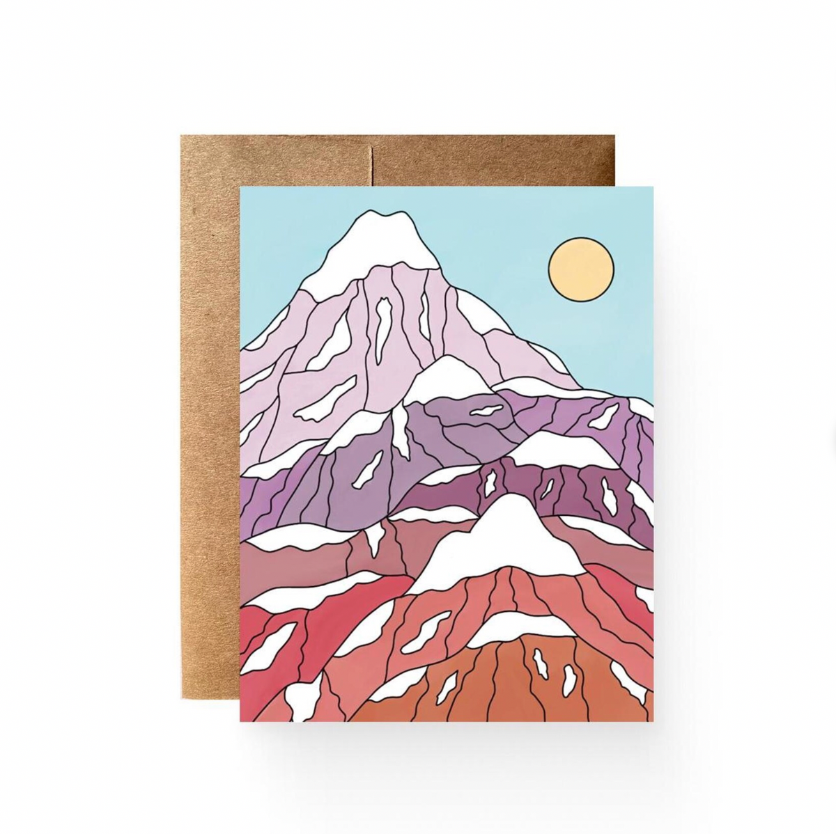 Mountains with Snow Greeting Card